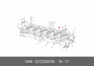 Заглушка FAW 3250(6х6) ГБЦ OE Q72226F36 FAW