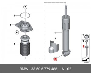 болт с шестигранной головкой!\ BMW E60/E61/E61/F07/F10/F11 33 50 6 779 488 BMW