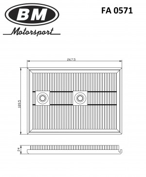 Фильтр воздушный FA0571 FA0571 BM MOTORSPORT