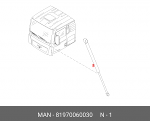 Амортизатор капота 300N MAN TGA/TGS 81970060030 MAN