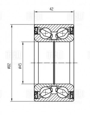 Подшипник ступицы Ford Focus III (11-)/Kuga (13-) перед. (CS 1027) CS 1027 TRIALLI
