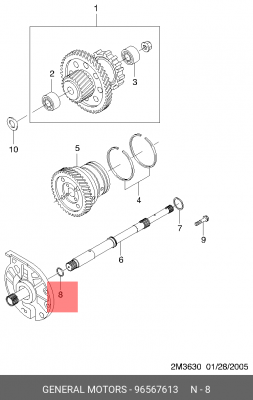 Сальник CHEVROLET Spark (10-) КПП OE 96567613 GENERAL MOTORS