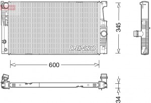РАДИАТОР DRM05005 (10013210/131118/0020234, ИНДОНЕЗИЯ) DRM05005 DENSO