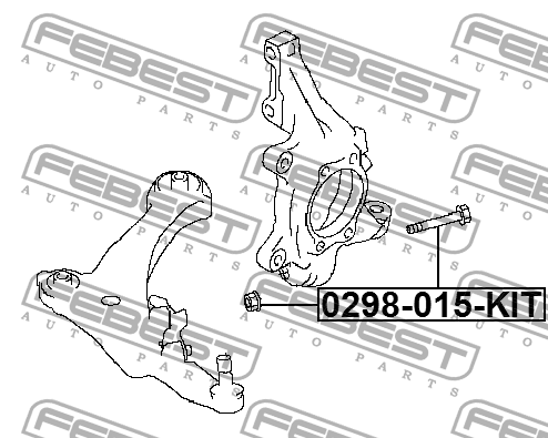 Болт крепления подвески ремкомплект NISSAN QASHQAI J10E 2006-2013 0298-015-KIT 0298-015-KIT FEBEST
