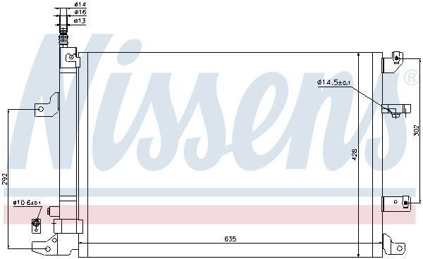 радиатор кондиционера!\ Volvo C70/S60/S80/V70/XC70 2.0-2.9 00> 940103 NISSENS