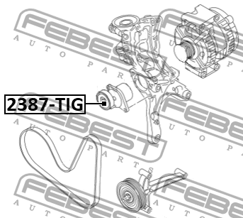 Натяжитель приводного ремня VW Passat (15-) FEBEST 2387-TIG FEBEST