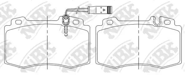 Колодки тормозные MERCEDES S (W220),ML (W163) передние (4шт.) NiBK PN0196W NIBK