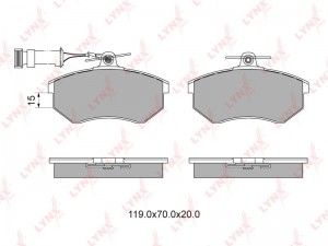 Колодки тормозные дисковые передние BD-1201 LYNXAUTO