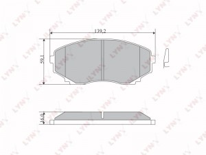 Колодки тормозные дисковые передние BD-5113 LYNXAUTO