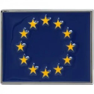 Эмблема 70х55мм хром "ФЛАГ ЕВРОСОЮЗ" АВТОСТОП AB62580 AVTOSTOP