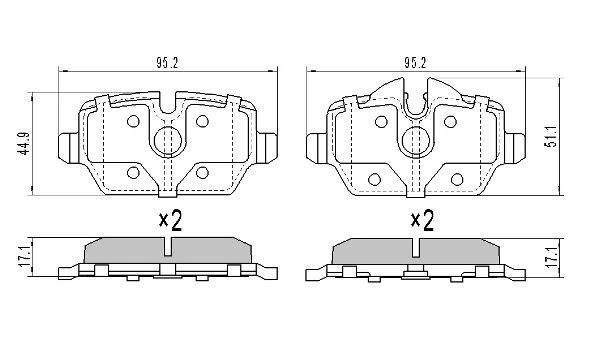 колодки дисковые зад.!\ BMW E87 1.6i/1.8D 04> FBP1386 FREMAX