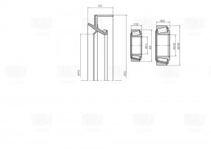 Подшипник ступицы для а/м Mercedes T1 (77-) перед. (кмпл:подш.2шт./сальник) (CS  CS 1568 TRIALLI