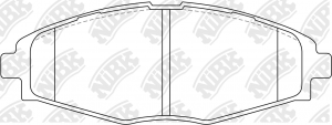Колодки передние (CHEVROLET LANOS, SPARK, DAEWOO MATIZ , NEXIA) PN0390 PN0390 NIBK
