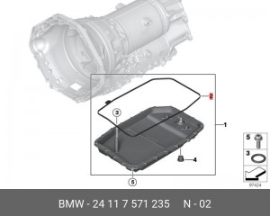 прокладка картера АКПП !\BMW E81/82/87/88/E90/91/92/93/E60/E61 24117571235 BMW