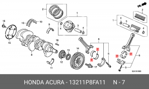13211P8FA11 ВКЛАДЫШ ШАТУННЫЙ 13211P8FA11 HONDA