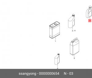 Масло трансмиссионное SSANGYONG LSD ONLY Rear Axle в редуктор моста (только для  0000000654 SSANG YONG