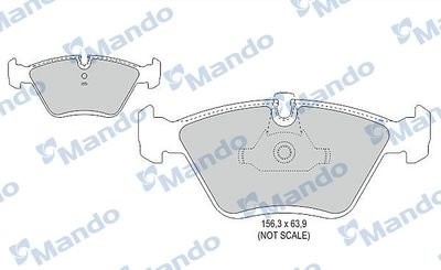 Колодки тормозные BMW 5 (E39) (2.0/2.3/3.5) передние (4шт.) MANDO MBF015406 MANDO