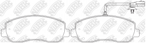Колодки тормозные RENAULT Master (10-) передние (4шт.) NIBK PN0639W NIBK