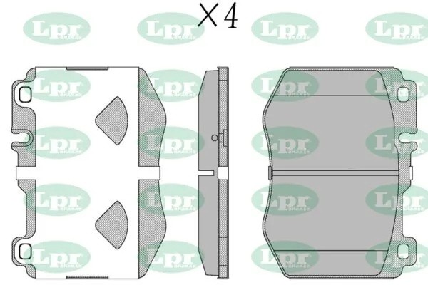 Комплект тормозных колодок, дисковый тормоз LPR 05P2036 05P2036 LPR
