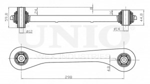 Рычаг подвески поперечный задний правый SSP-40003 UNIO