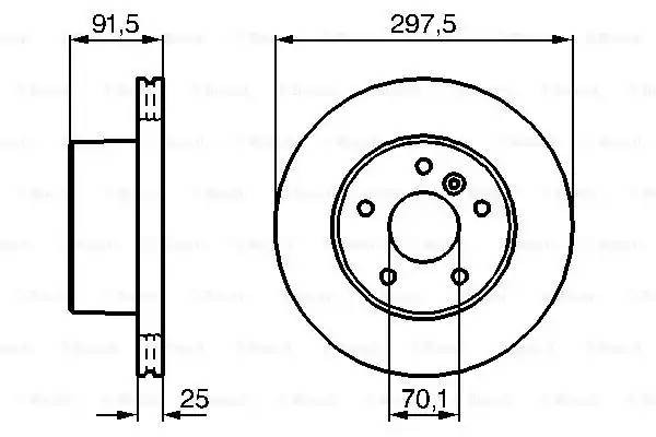 Диск торм. 0 986 479 146 BOSCH