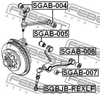 Сайлентблок SGAB-006 SGAB-006 FEBEST