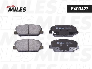 Колодки тормозные передние (без датчика) (Смесь Low-Metallic) HYUNDAI i30/ELANTR E400427 MILES