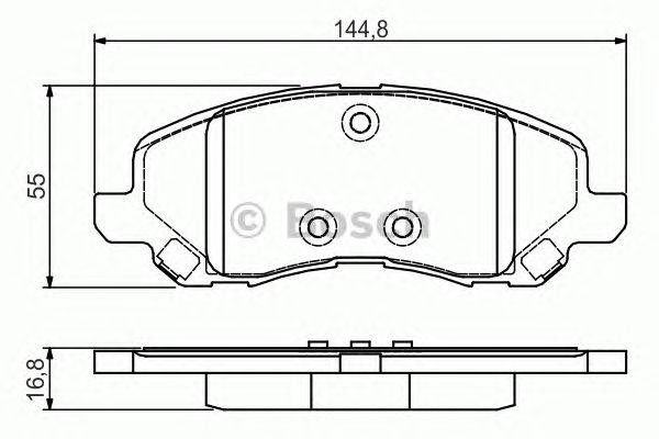 Колодки тормозные MITSUBISHI Pajero,Pajero Sport передние (4шт.) BOSCH 0 986 495 170 BOSCH