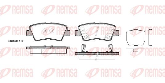 1362 02 [583223FA01] !колодки дисковые з.\ KIA Soul 1.6i/CRDi 09>, Hyundai Sonat 136202 REMSA