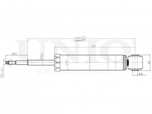 Амортизатор газовый задней подвески SAB-10491 UNIO