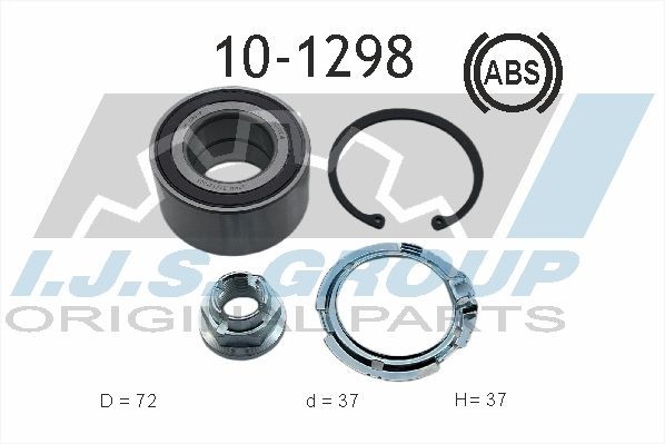 к-кт подшипника ступ. передней! ABS!\ Renault Logan/Sandero, Lada Largus 1.4/1.6 101298 IJS GROUP