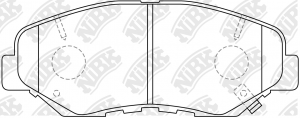 Колодки тормозные дисковые HONDA CR-V 2001-2006 PN8485 PN8485 NIBK