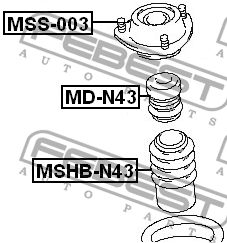 Пыльник амортизатора MSHB-N43 MSHB-N43 FEBEST