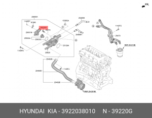 Датчик температуры охл.жидкости 3922038010 HYUNDAI KIA