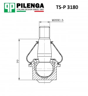 Шаровая опора SPRINTER с 2006 TS-P3180 TSP3180 PILENGA