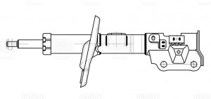 Амортизатор Mazda 3 (13-) (стойка) пер. прав. без i-STOP (AG 25367) AG 25367 TRIALLI