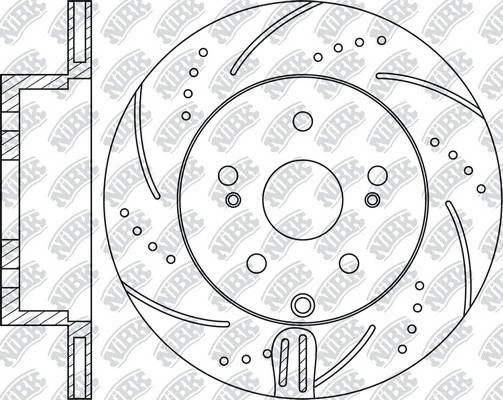 Диск тормозной LEXUS RX270 (08-) задний (1шт.) NIBK RN21002DSET NIBK