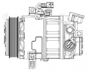 Компрессор кондиц. для а/м Nissan X-Trail T31 (07-) 2.0i LCAC1431 LCAC1431 LUZAR