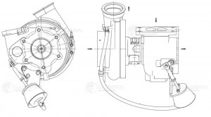 Турбокомпрессор S410G (14879700015 A0090969299) LUZAR КамАЗ-5490 LAT 0789 LUZAR