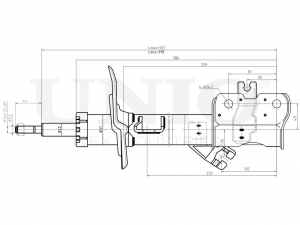 Амортизатор газовый передней подвески правый SAB-10191 UNIO