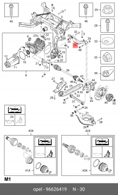 OPEL ANTARA/CHEVROLET CAPTIVA L=R 96626419 GENERAL MOTORS