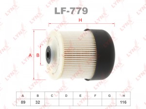 фильтр топливный!\ Renault Logan, Nissan Note 1.5DCI 09> LF779 LYNXAUTO