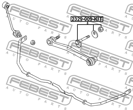 Болт с эксцентриком ремкомплект VOLKSWAGEN JETTA 2006-2011 2329-009-KIT 2329-009-KIT FEBEST