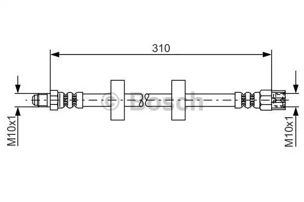 Шланг тормозной VW Caddy AUDI 80,100 передний BOSCH 1 987 476 217 BOSCH