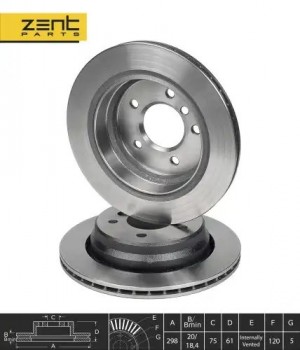 диск тормозной задний! BMW E39 2.3-4.0 M51/M52/M54/M57/M62 95> Z06074 ZENTPARTS