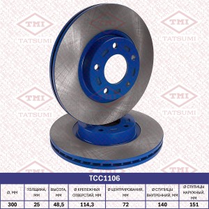 Диск тормозной передний вентилируемый MAZDA 3 03- TCC1106 TCC1106 TATSUMI