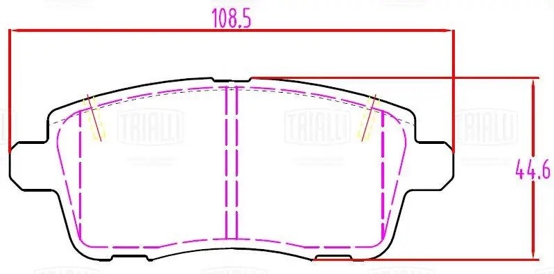 Колодки торм. для а/м Chery Tiggo 7 Pro (21-) диск. зад. (PF 1073) PF 1073 TRIALLI
