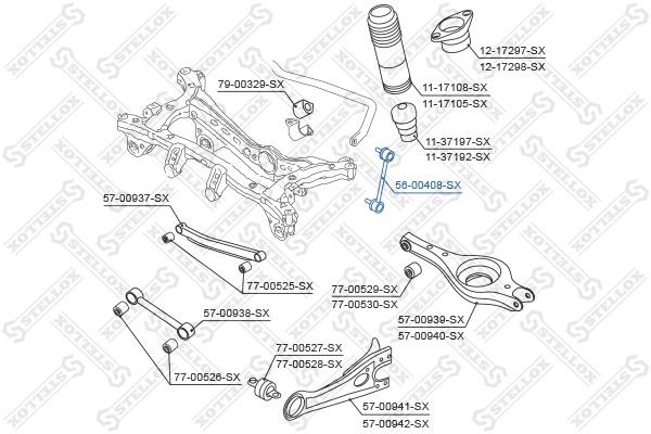тяга стабилизатора заднего!\ Hyundai Tucson IX35 09> 56-00408-SX STELLOX