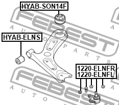 Опора шаровая правая KIA CEED 18-. K3, HYUNDAI ELANTRA 15- 1220-ELNFR 1220-ELNFR FEBEST