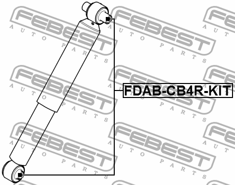 Сайлентблок задн амортизатора FORD FOCUS II CB4 2008-2011 (компл-2шт) FDAB-CB4R- FDABCB4RKIT FEBEST